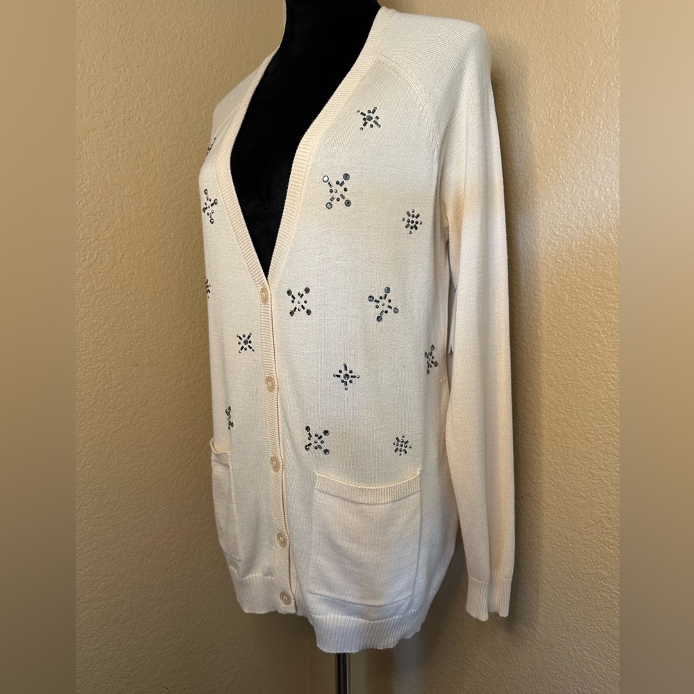 Long Sleeve Embellished Light Weight Cardigan - Keds